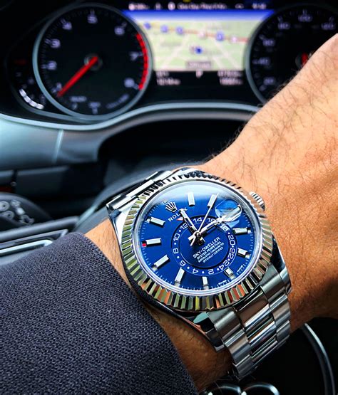 rolex chromalight|rolex sky dweller on wrist.